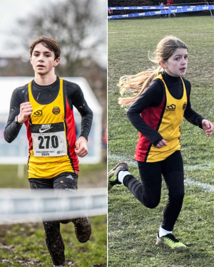 Sherfield Siblings Race at the Junior League Cross Country